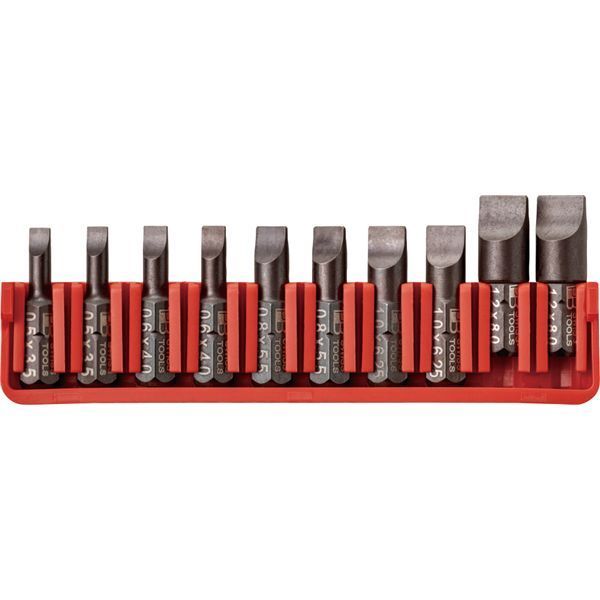PB SWISS TOOLS ピービースイスツールズ 10本組 ショートタイプ マイナスビットセット ビットホルダー付 パッケージタイプ C6.707CN