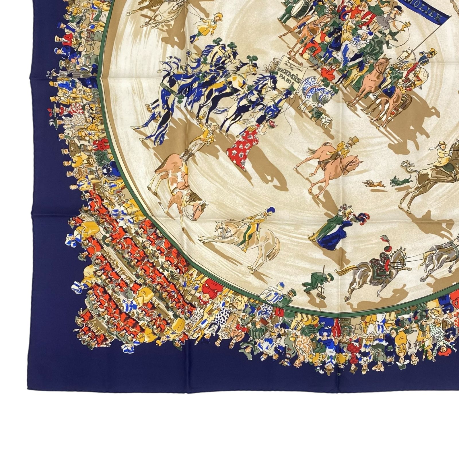 極美品 HERMES エルメス カレ90 CIRQUE MOLIER モリエサーカス 
