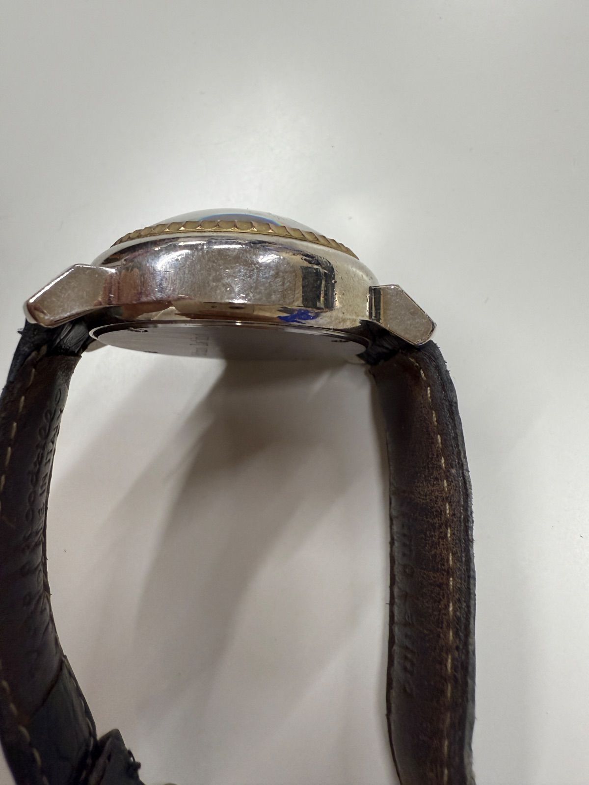 美品◎リトモラティーノムーンフェイズ ホワイト文字盤 腕時計 ヴィンテージ Knot CMP-38SVIV 腕時計 メンズ レディース クォーツ アイボリー
