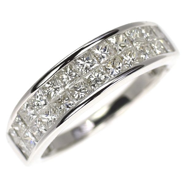 ヴァンドーム青山 K18WG ダイヤモンド リング 0.29ct 一文字