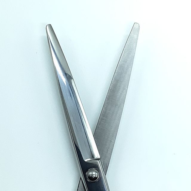 美品【メーカー不明】 片剣刃シザー オフセット 理容 美容ハサミ