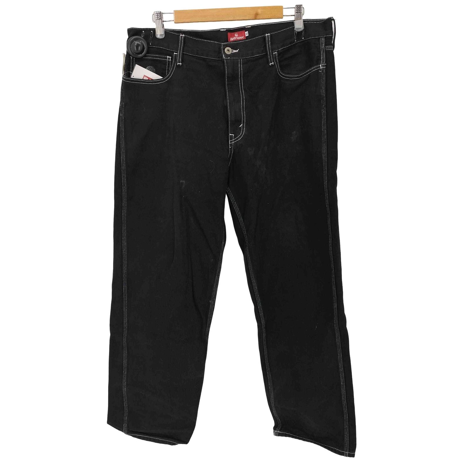 ヘルレイザーHELLRAZOR BAGGIE DENIM PANTS 黒XL