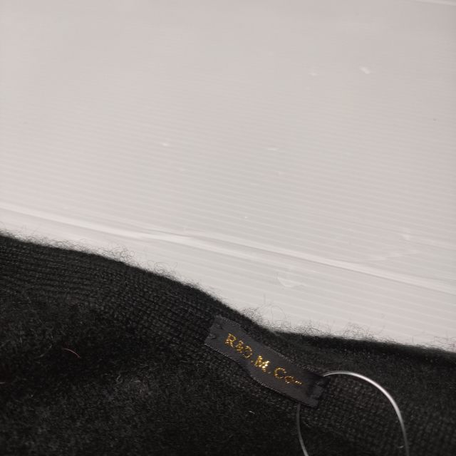 R&D.M.Co- カシミヤ ロングニット カーディガン ブラック レディース  