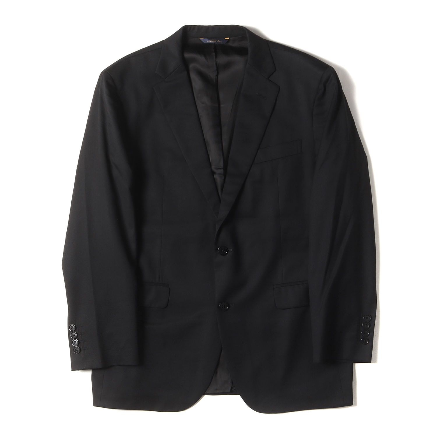 BROOKS BROTHERS ブルックスブラザーズ ジャケット サイズ:42R TRABALDO TOGNA社生地 ウール 2B テーラード ジャケット / MADE IN USA ブラック 黒 アウター ブレザー ブルゾン【メンズ】