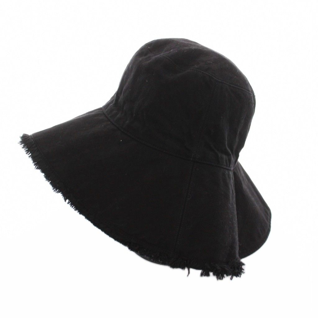 キジマタカユキ KIJIMATAKAYUKI イエナ IENA 24SS ORGANIC DENIM BUCKET HAT デニム バケットハット つば広 帽子 1 F 黒 ブラック 24095910001910 |YM