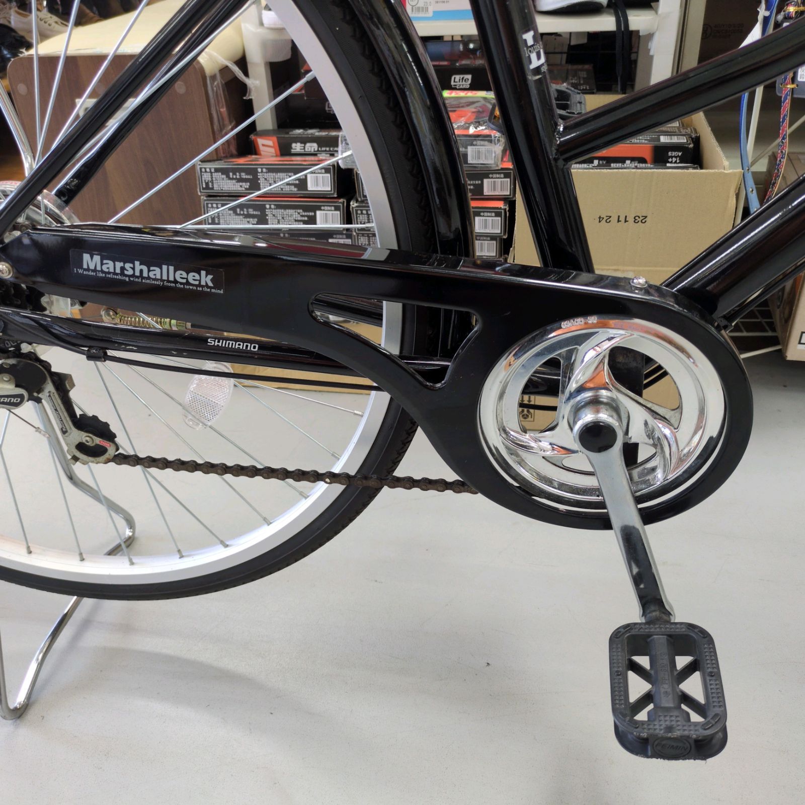 J547 ☆比較的キレイ☆普通自転車☆Marshalleek ☆6段☆LEDオート☆27