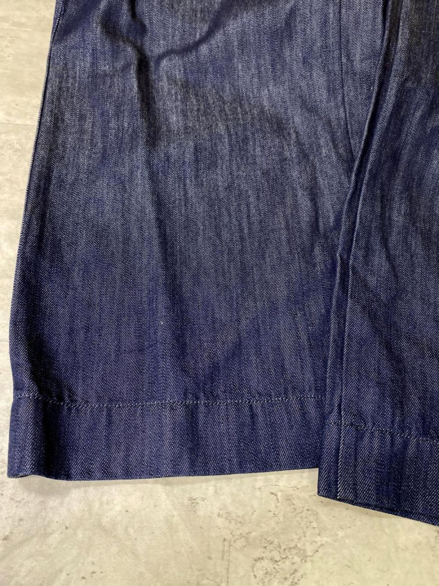 完売商品 SHIPS any シップスエニィ ワイド デニムパンツ size40 ネイビー レディース