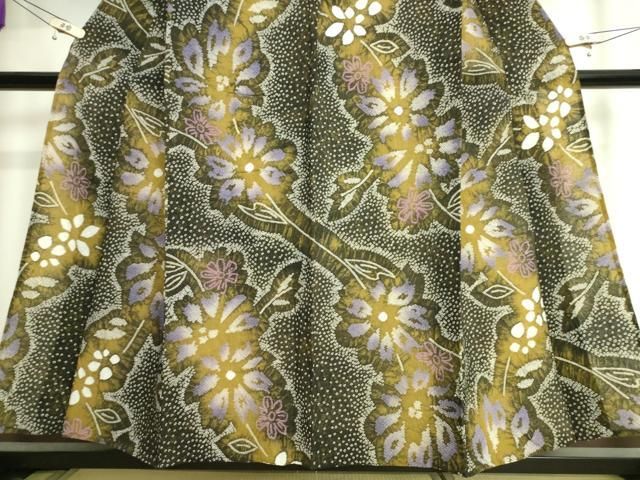 平和屋本店□極上 夏物 浴衣 有松鳴海絞り 草花文 綿 逸品