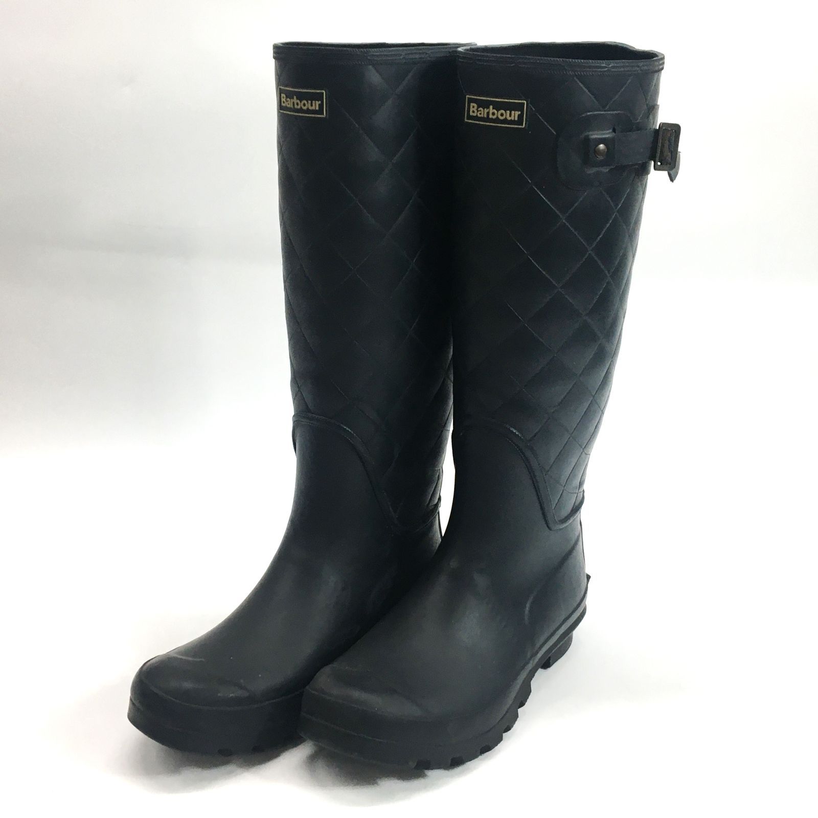 最終価格 Barbour バブアー レインブーツ 長靴 サイズ6 ブラック