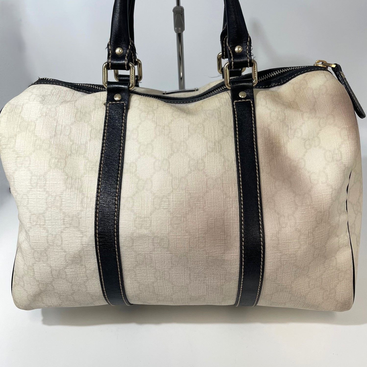 GUCCI ボストンバッグ ブラック/ホワイト