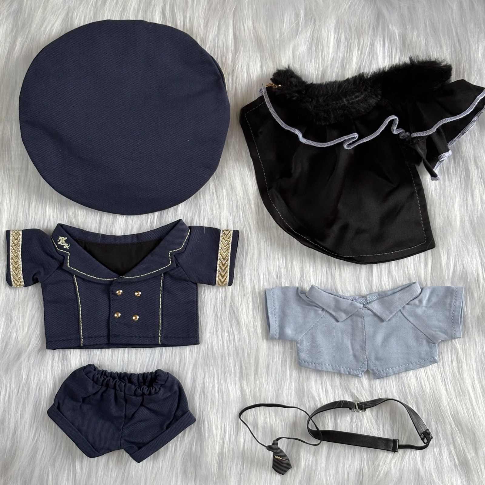 20cm ぬいぐるみ服 着せ替え 帽子 軍服 かっこいい ぬい活 推し