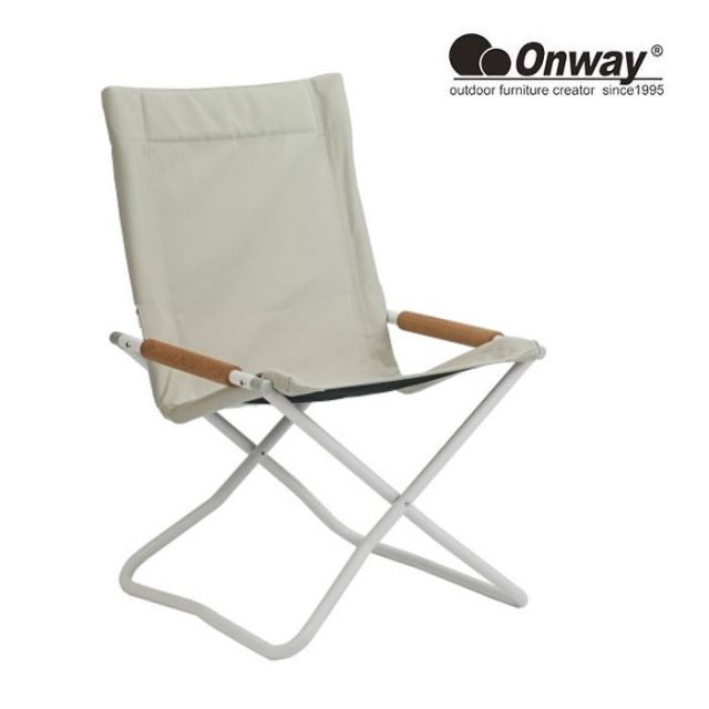 オンウェー ONWAY ニイチェア OW-5659WD リゾートチェアエックス IVORY 椅子 イス 折り畳み アウトドアファニチャー インテリア オンウェイ ニーチェア NYCHAIR 231205