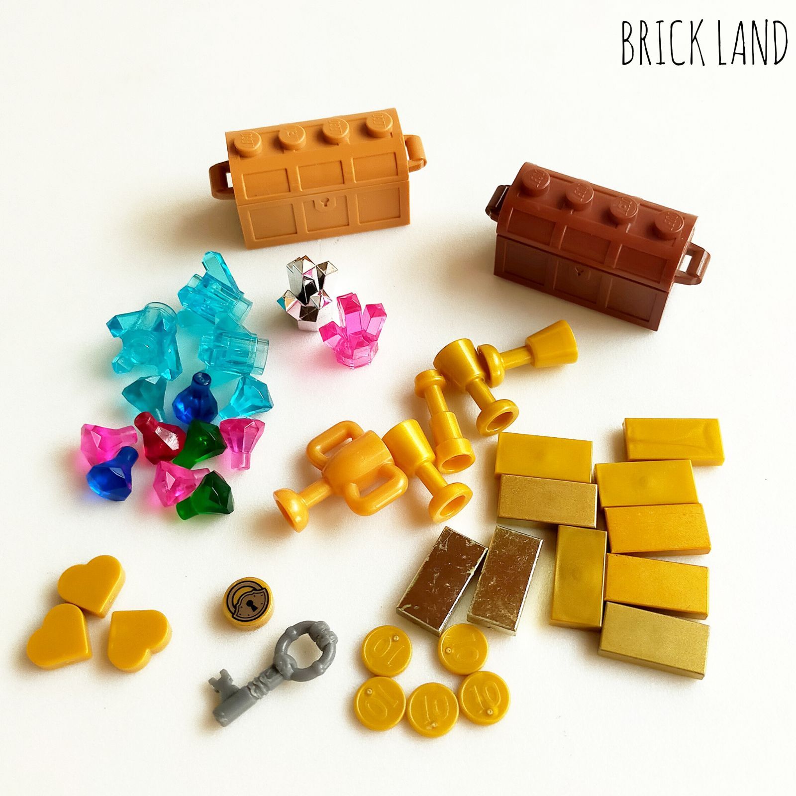 新品✨LEGO レゴ正規品 クリスタル 宝石 リング 金魂 鍵 宝箱
