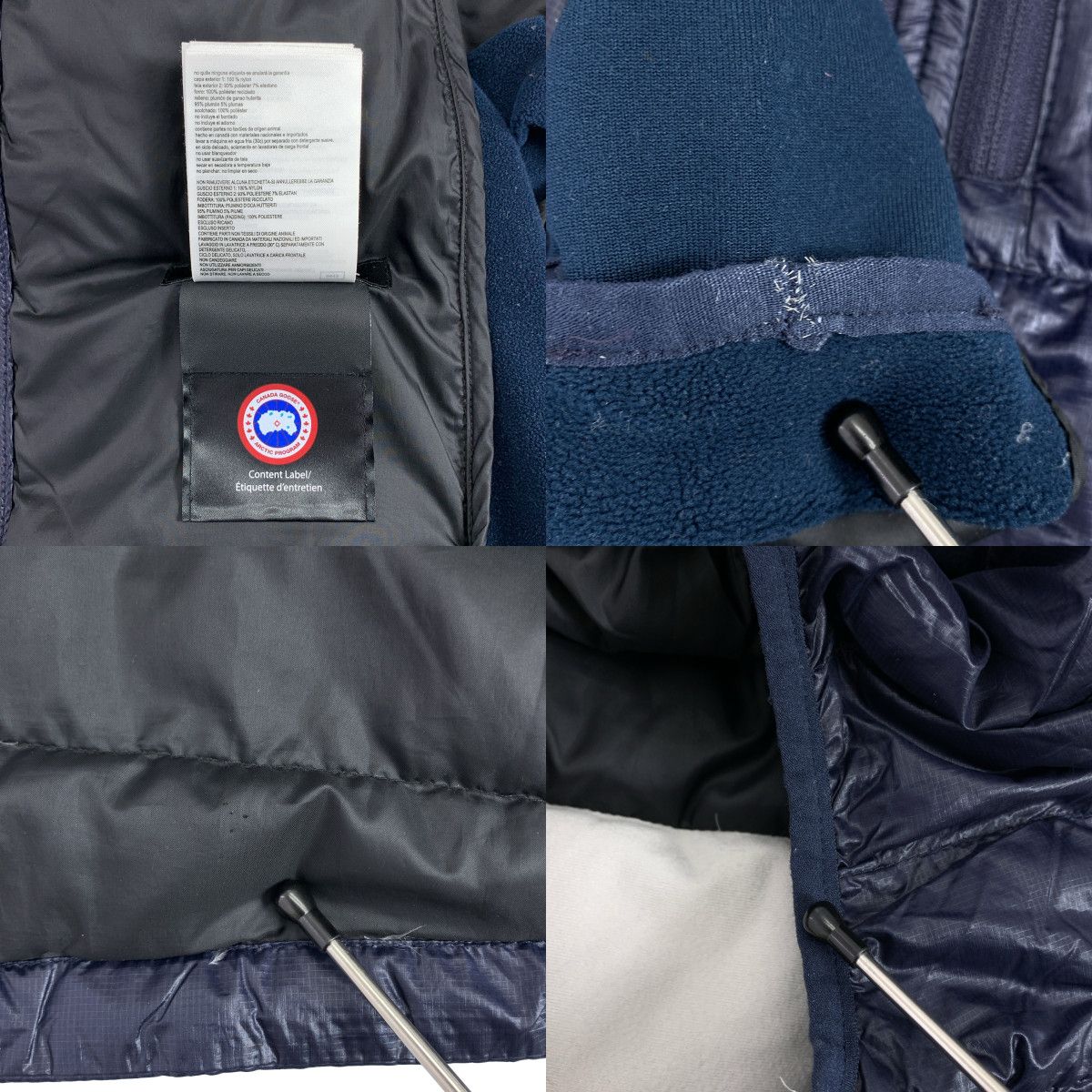 CANADA GOOSE カナダグース HYBRIDGE LITE HOODY ハイブリッジ ライト フーディ ダウン ジャケット M ネイビー レディース SIROKUMA-CORPORATION_COM