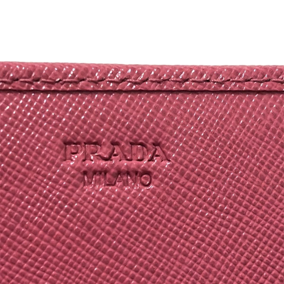 PRADA(プラダ) 長財布美品 - ピンク レザー - メルカリ