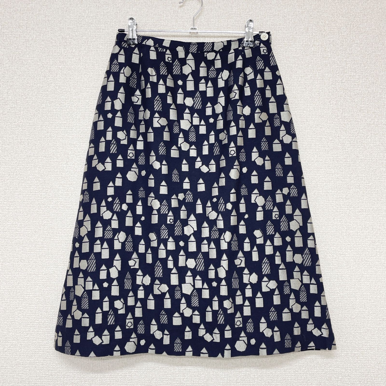 mina perhonen ミナペルホネン snow スカート Aライン ネイビー レディース