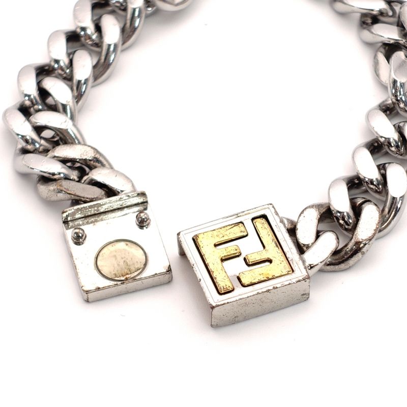 フェンディ FENDI ブレスレット シルバー パラジウム サイズ M