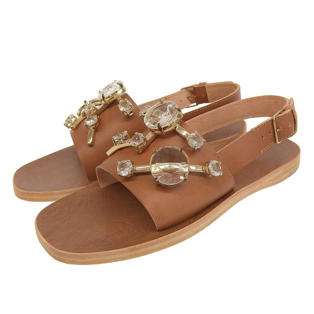 新品】ミュウミュウ フラットサンダル 35