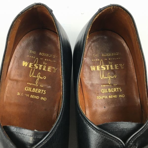 試着交換OK！1970-80年代頃?　GILBERTS by WESTLEY　イングランド製/Vintage 　 Uチップ〈黒/BLACK/ブラック〉size11C　27.5-28.5程度//菅NO.WZH-62 #BUZZBERG