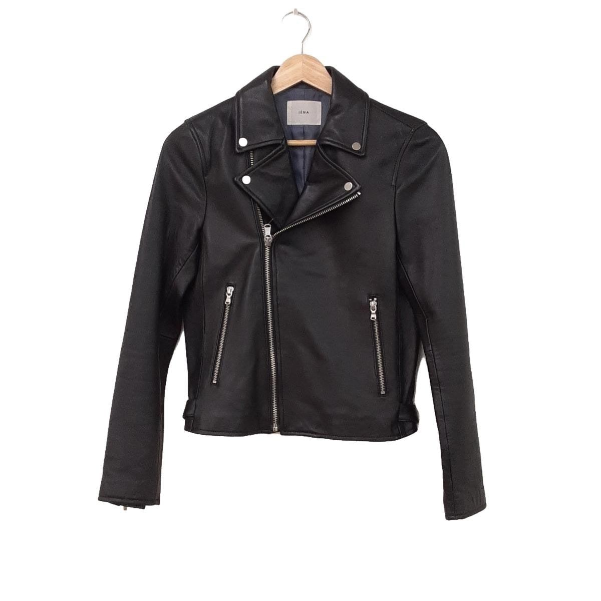 IENA イエナ ライダースジャケット サイズ38 M レディース - 黒 長袖 春 秋