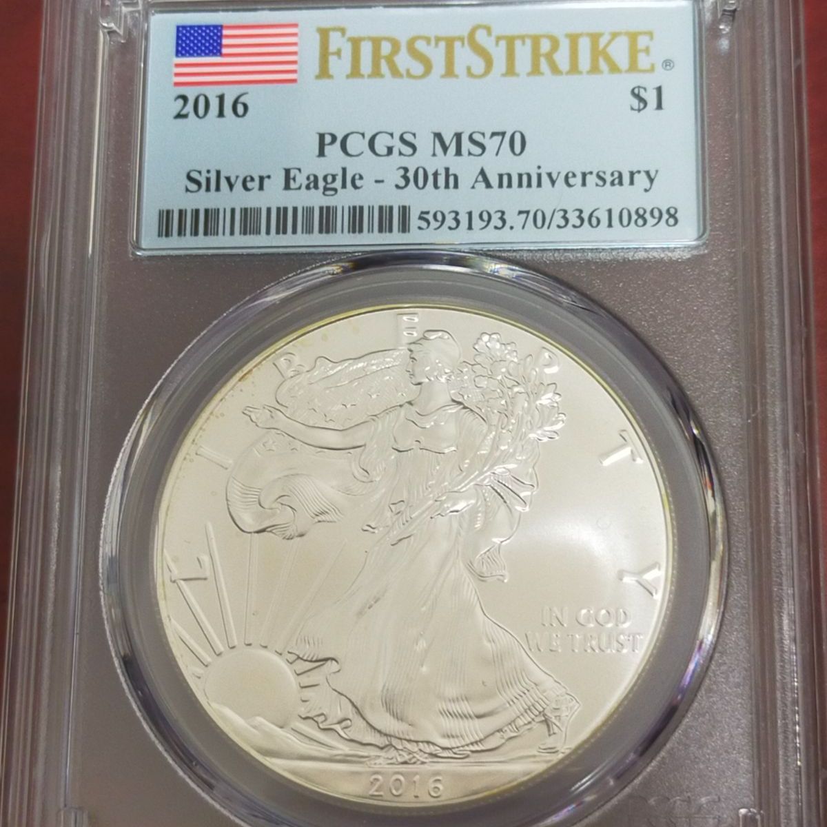 希少！アメリカン シルバー イーグル銀貨2016 PCGS MS70 30周年