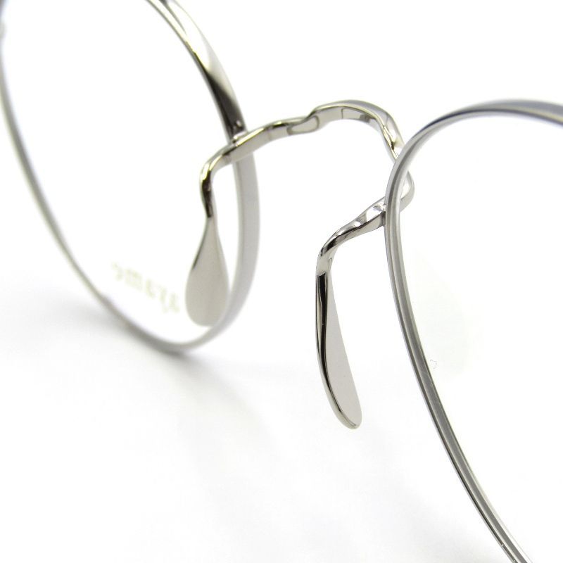 ayame マンレイ　シルバー フレーム 予備レンズ付き ayame（アヤメ） メガネ MANRAY シルバー メタルフレーム