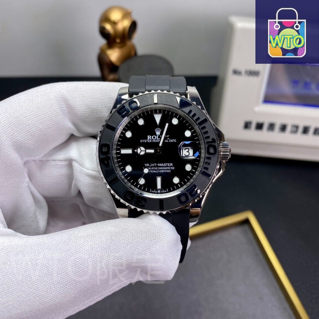 海外販促用ROLEX 掛け時計 ヨットマスターⅡ シルバー/ブルーベゼル