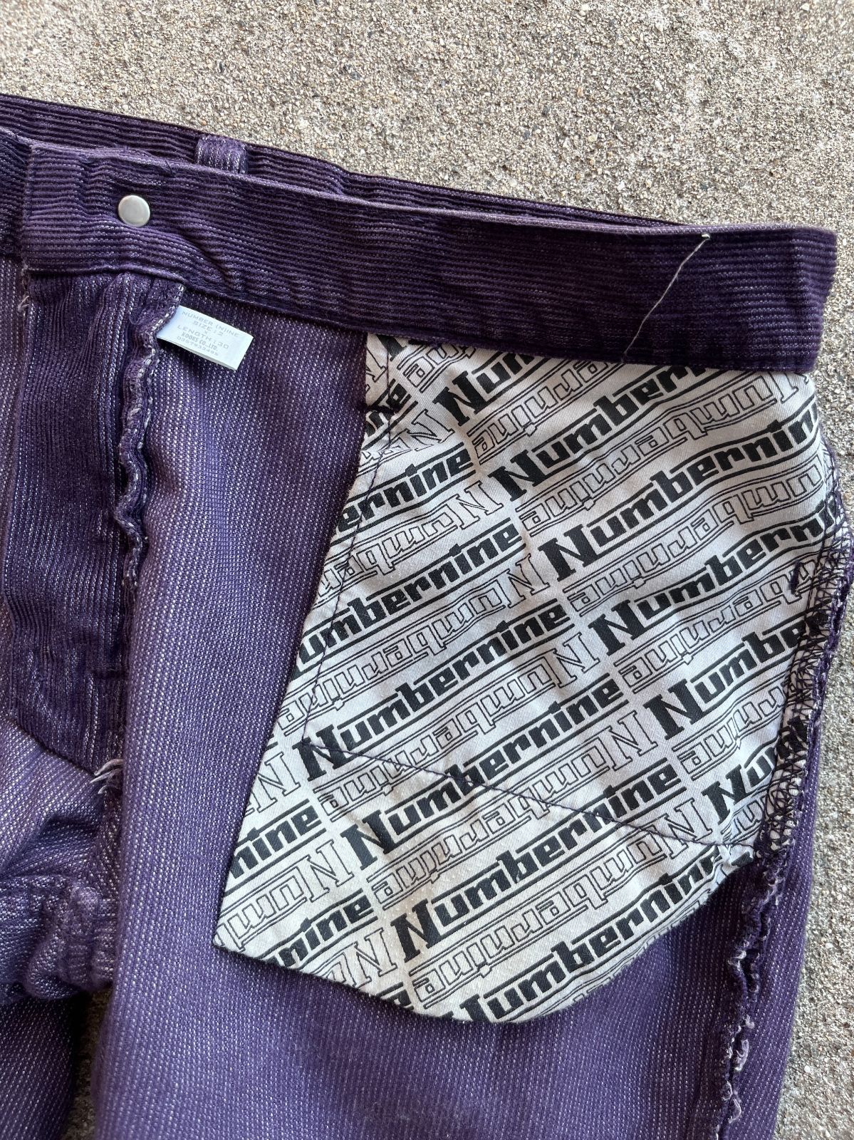 2000SS Number (N)INE EXTRA HEAVY Corduroy Pants ナンバーナイン 
