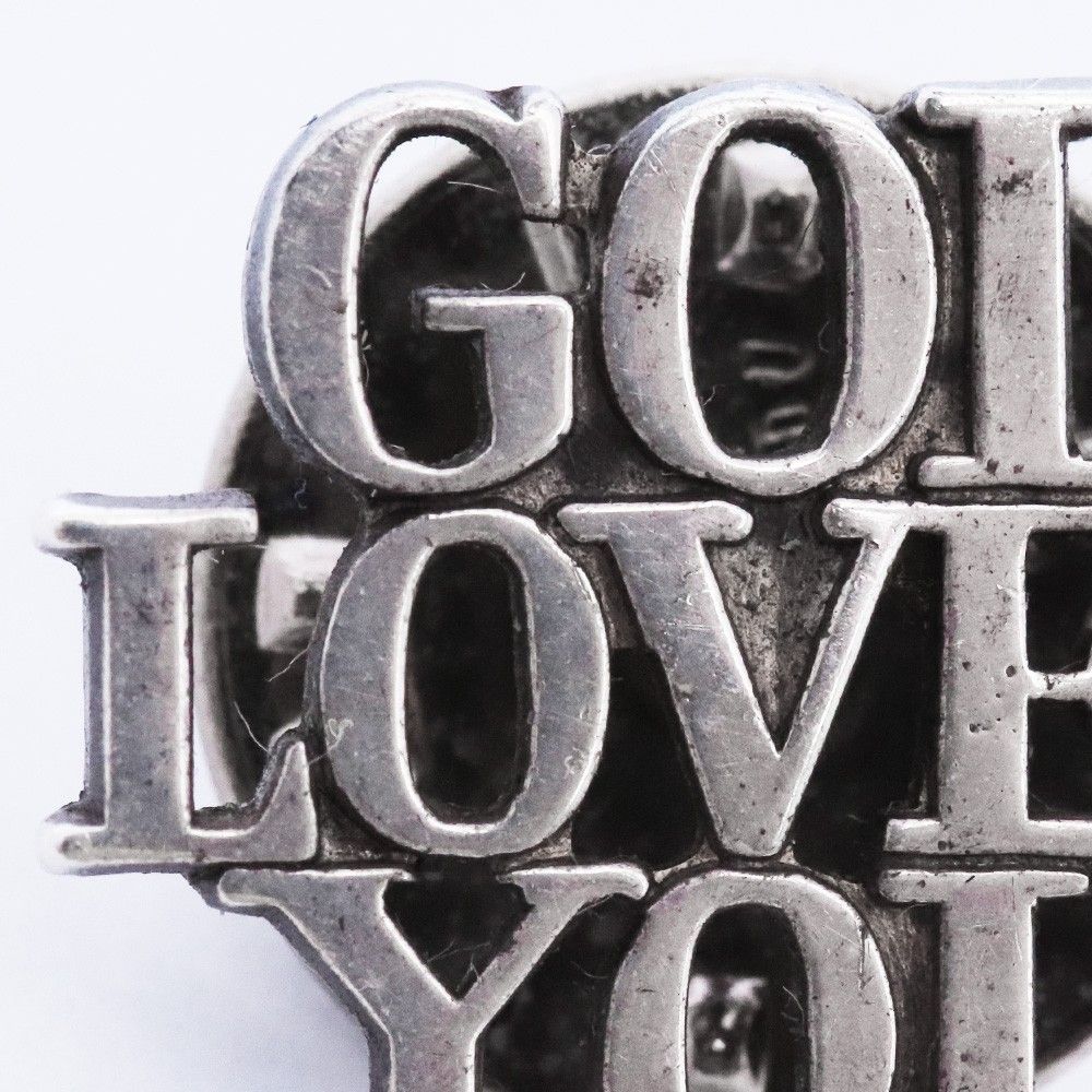 TIFFANY&Co. ティファニー GOD LOVES YOU ピンバッチ 1970s】TIFFANY&Co. ティファニー GOD LOVES YOU ピンバッチ