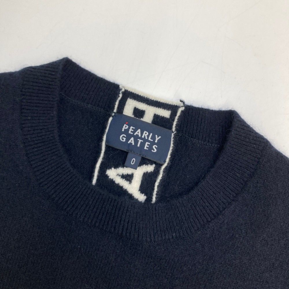 パーリーゲイツ　カシミヤセーター　レディース0 ネイビー サイズ：0 PEARLY GATES パーリーゲイツ 2023年モデル カシミヤ