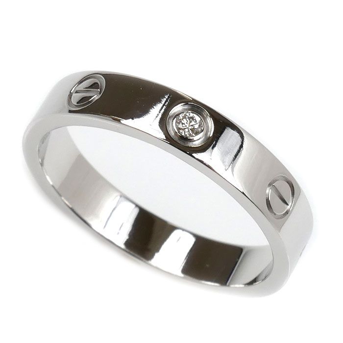 CARTIER カルティエ K18WG ホワイトゴールド ミニラブ 1P ダイヤ  