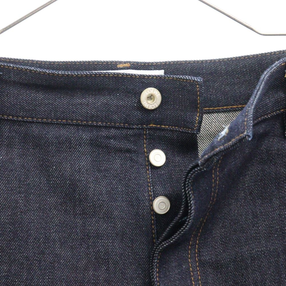LOEWE ブラック ワイドレッグデニム LOEWE (ロエベ) Wide leg jeans ワイド レッグ ジーンズ デニム