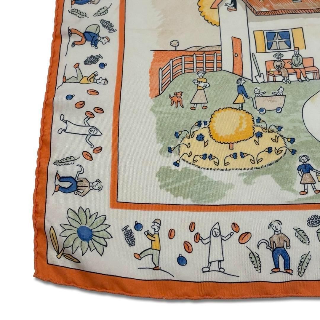 HERMES エルメス カレ45 プチカレ ガヴロッシュ シルク