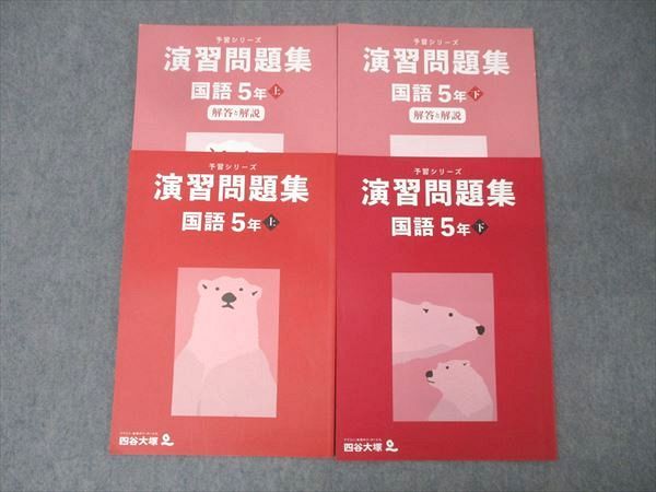 (書き込みなし)5年国語予習シリーズセット 四谷大塚 5年 予習シリーズ 演習問題集 国語 上/下141216-1