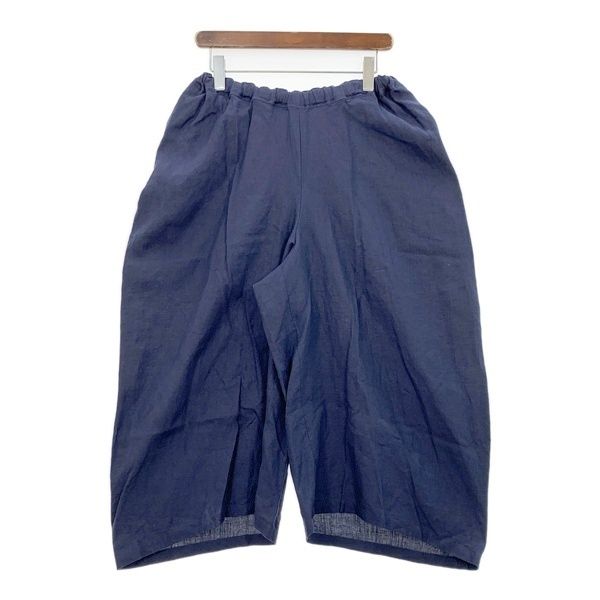 suzuki takayuki スズキタカユキ パンツ イージーパンツ リネン ワイド ガウチョ S222-22 レディース サイズ0 ネイビー ズボン IL15809