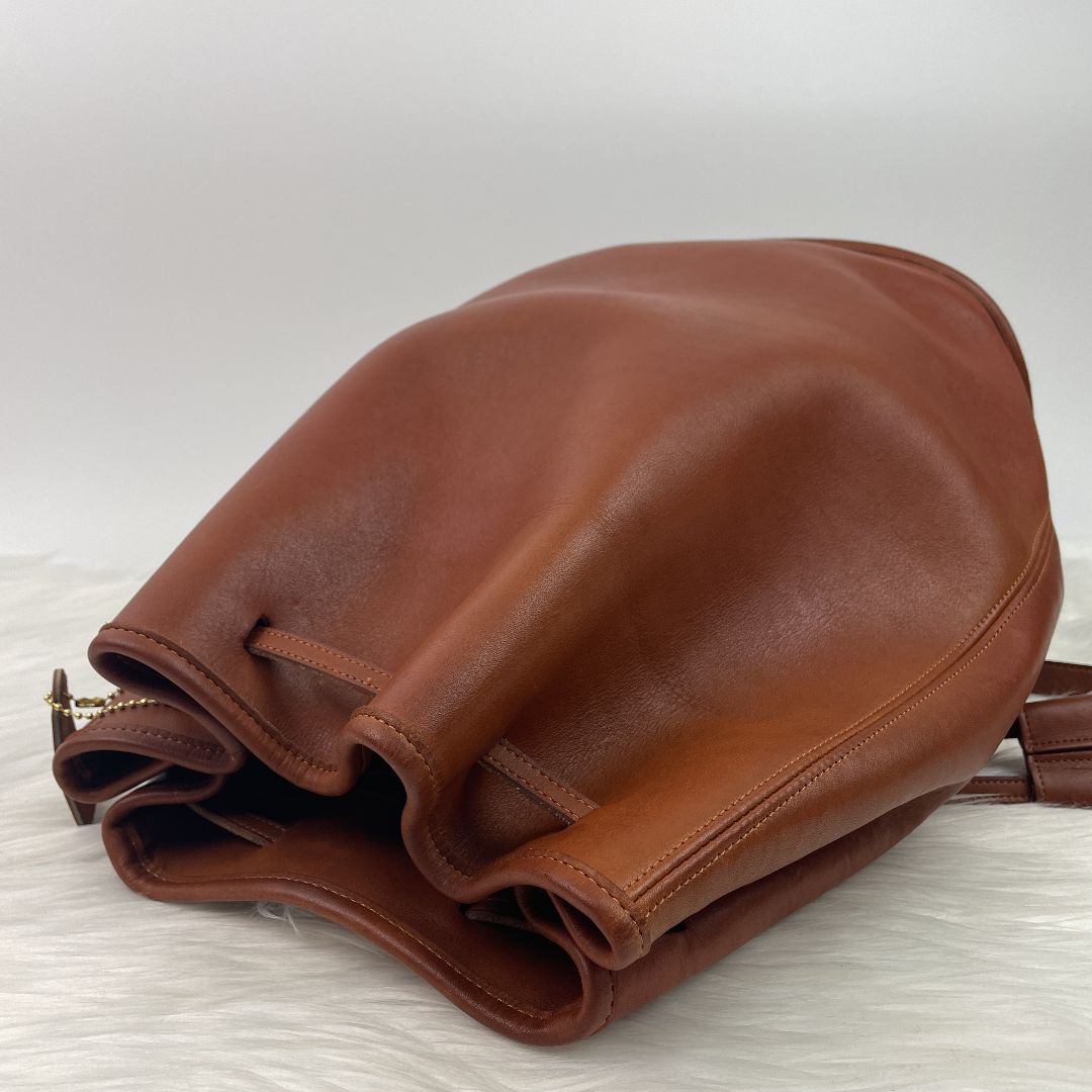 極美品】レア！オールドコーチショルダーバッグバケツ型茶アメリカ製