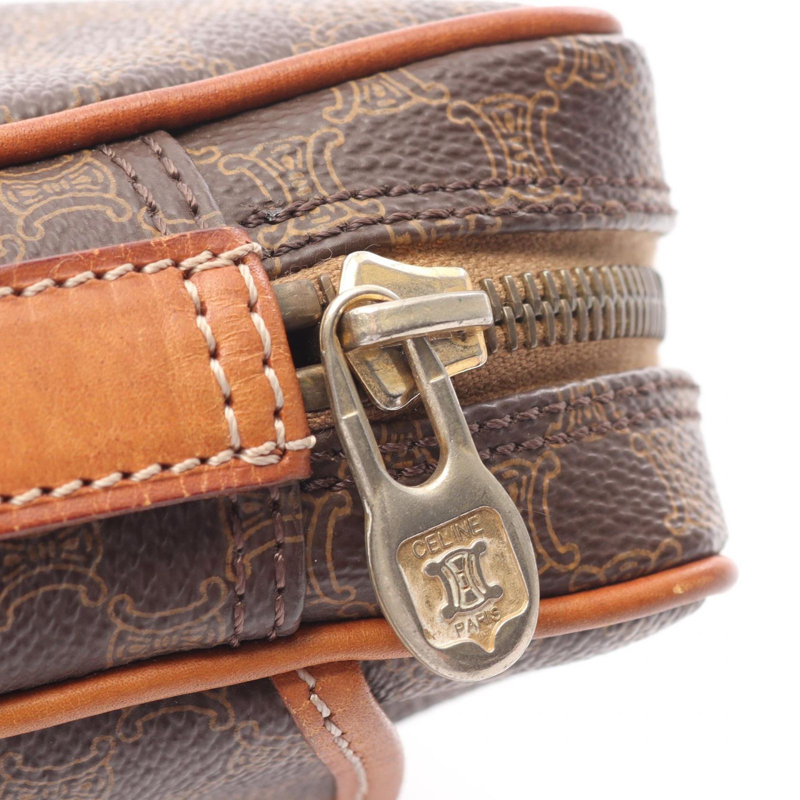 セリーヌ CELINE クラッチバッグ マカダム柄 PVC(塩化ビニール)×レザー