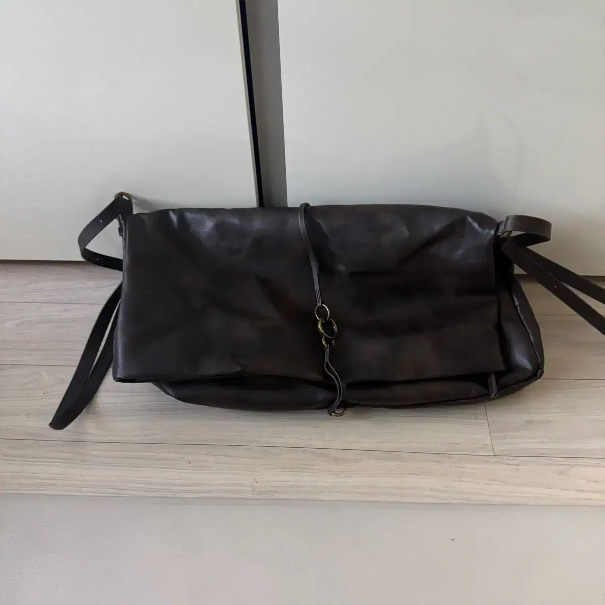 SCULPTOR(スカルプター) Folded Slouchy Bag 浸漬 ブラウン