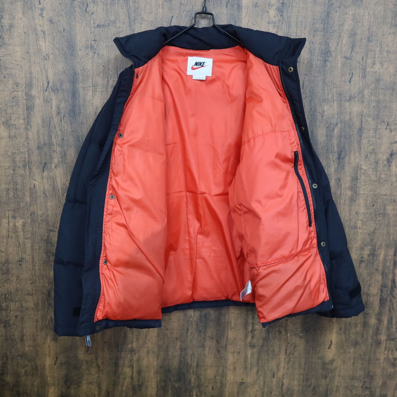 90s Vintage US古着☆NIKE ナイキ Down Jacket ダウンジャケット 銀 