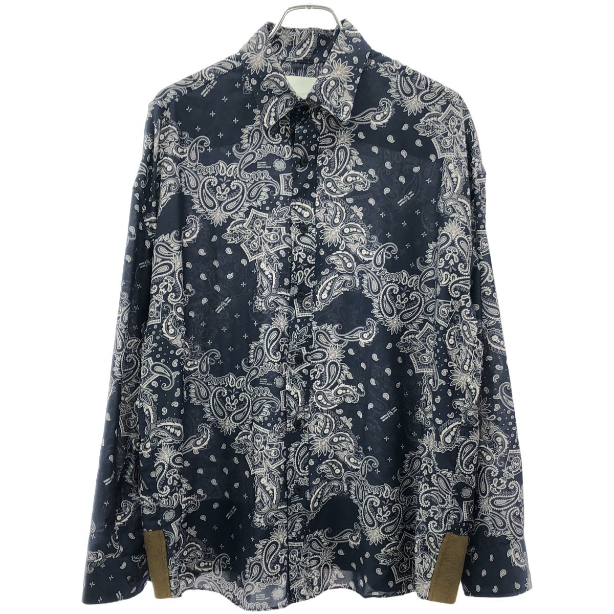 yoshiokubo ヨシオクボ 21SS ペイズリーシャツ YKS21205 ネイビー 2 
