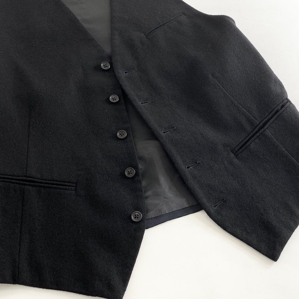 ANN DEMEULEMEESTERテーラードカラーロングジレベスト38 ANN DEMEULEMEESTERテーラードカラーロングジレベスト38