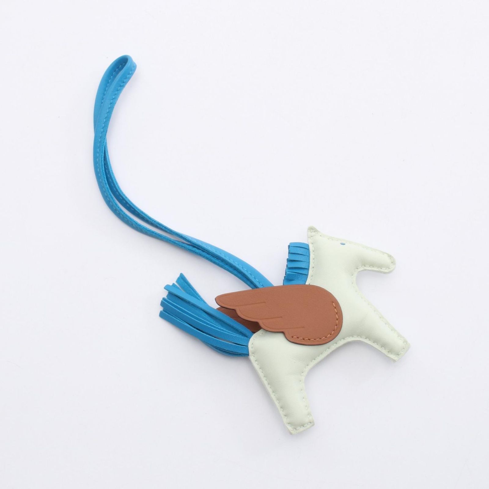 HERMES エルメス ロデオペガサスPM ヴェールフィズ ブルーザンジバル ゴールド チャーム