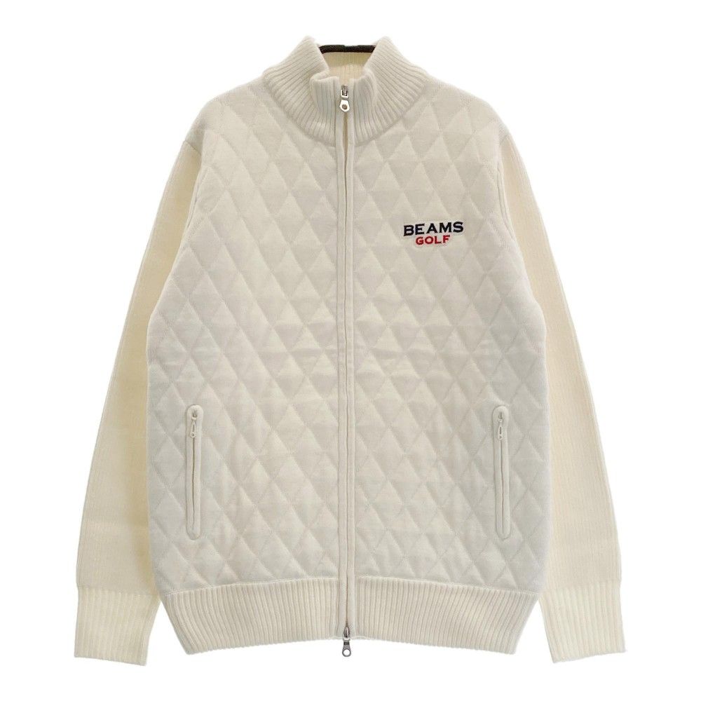 サイズ：S BEAMS GOLF ビームスゴルフ  中綿 ウール混 ニット ジップジャケット  ホワイト系 [240101328274] ゴルフウェア メンズ ストスト