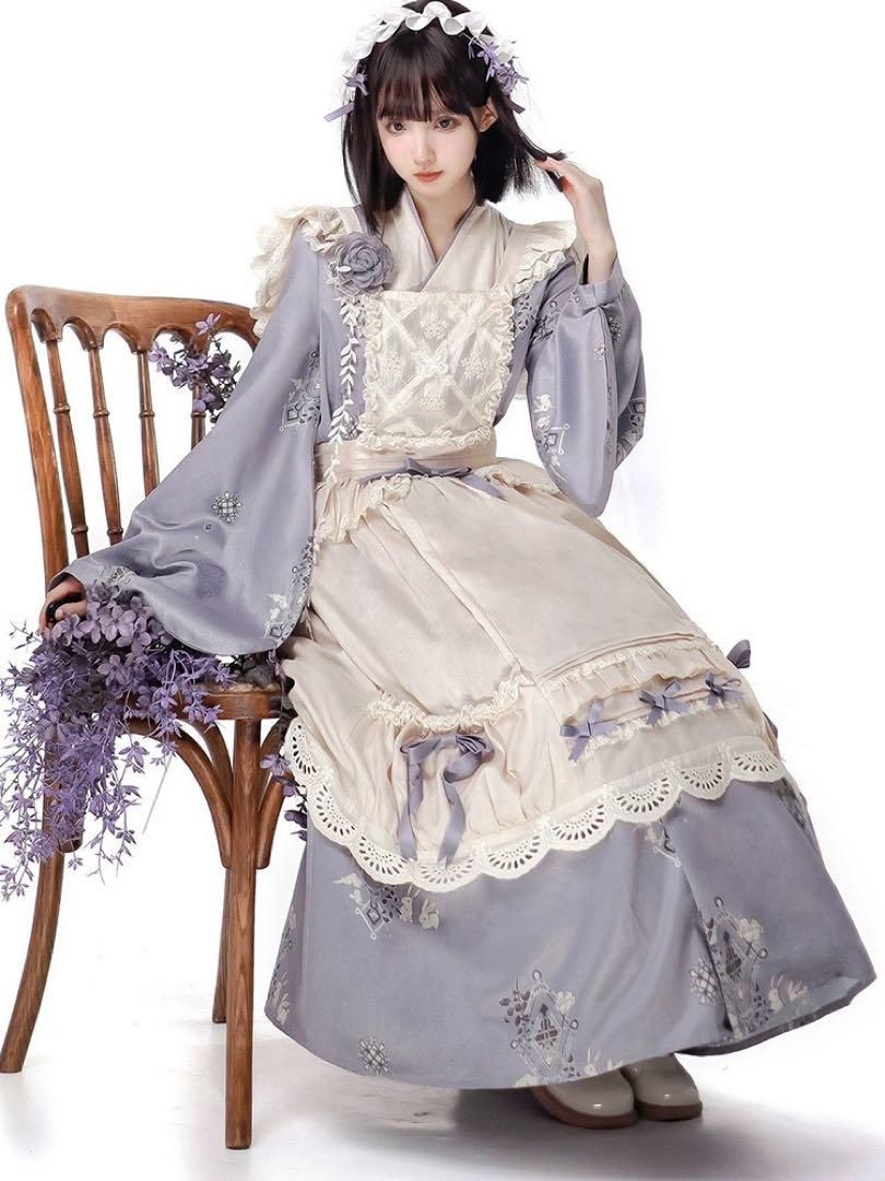 中華風メイド服セット コスプレ 洋服 ロリィタ ロリータ ワンピース