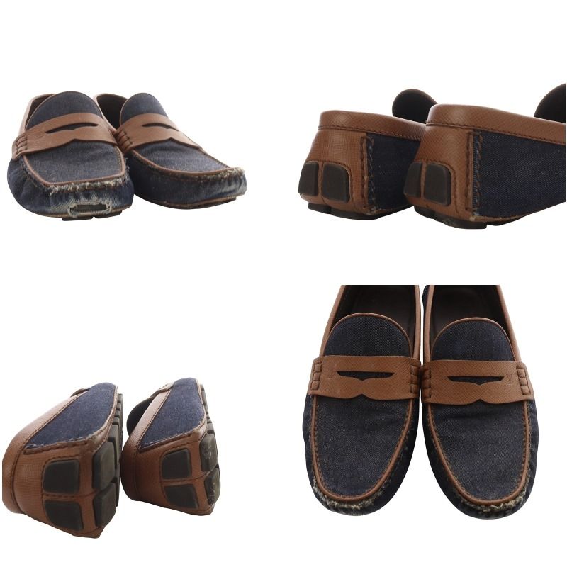 ルイヴィトン LOUIS VUITTON ドライビングシューズ スリッポン デニム  