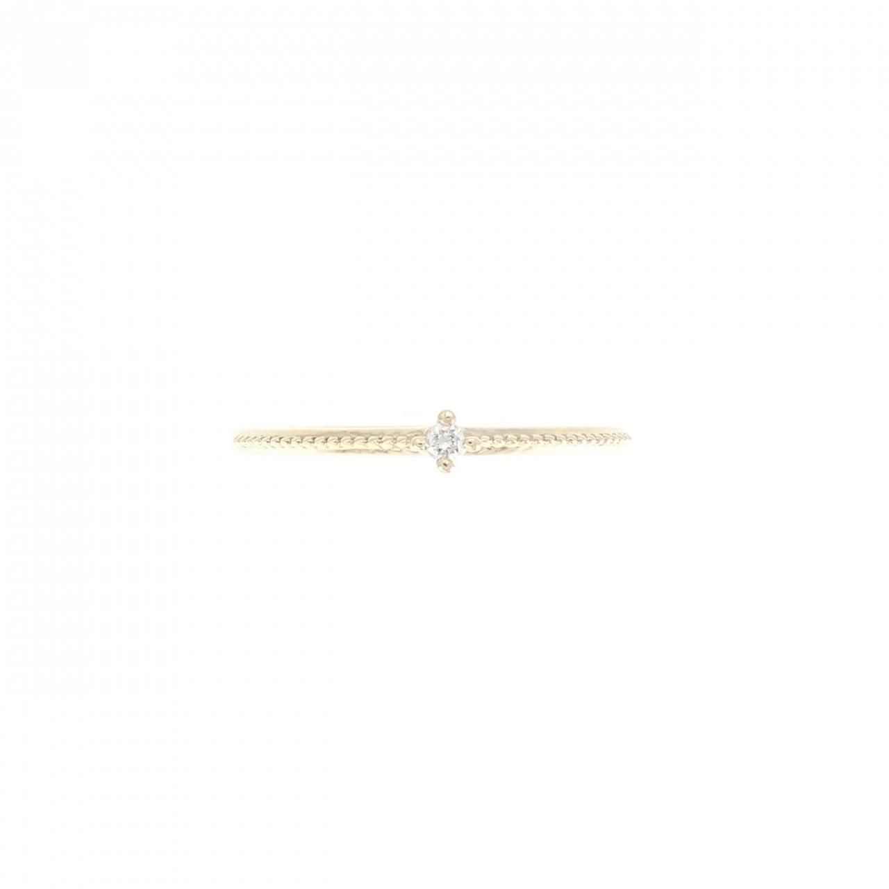 ete リング 指輪 11号 ete k10 イエローゴールド カラーストーン