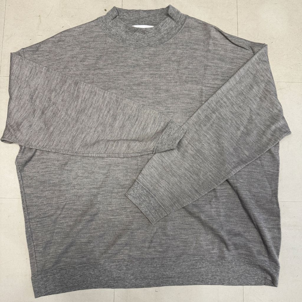 Graphpaper グラフペーパー 23AW Wool Honeycomb Mock Neck モックネックロングTシャツ GU233-70139 グレー size 2 中目黒A05