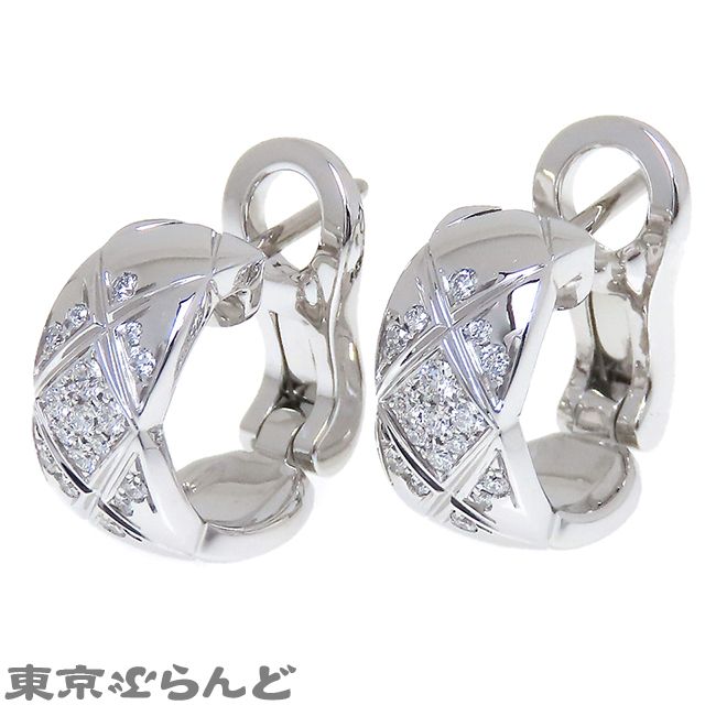 シャネル CHANEL ココクラッシュピアス J11135 K18WG ダイヤ シャネル CHANEL ココクラッシュ コレクション ピアス J11135 ホワイト