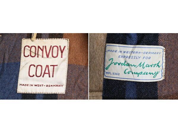 70s 西ドイツ製 ユーロ ビンテージ □ チェック ライナー 脱着 フード  