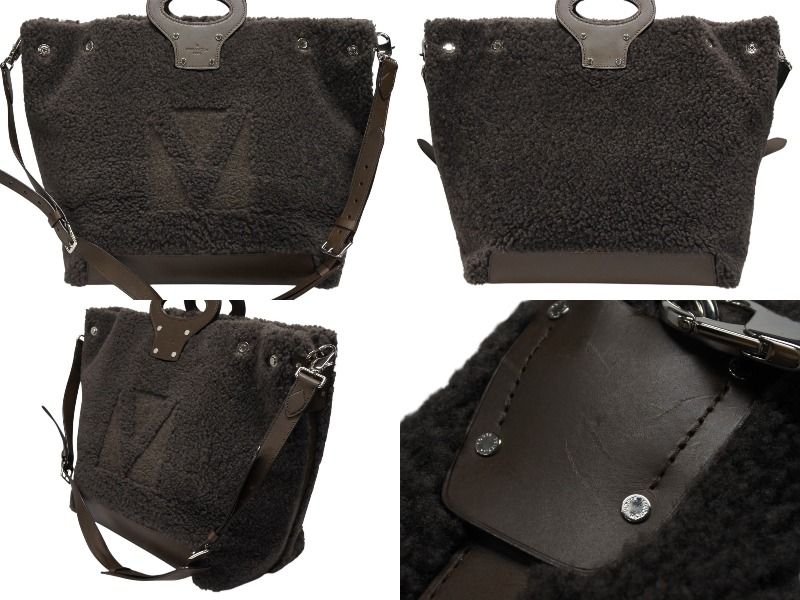 LOUIS VUITTON ルイヴィトン ハンドバッグ ショルダーバッグ カバ オ M94421 カーフスキン ラムファー ブラウン カーキ 4b007997 WWW_KARIMZIABAT_FR